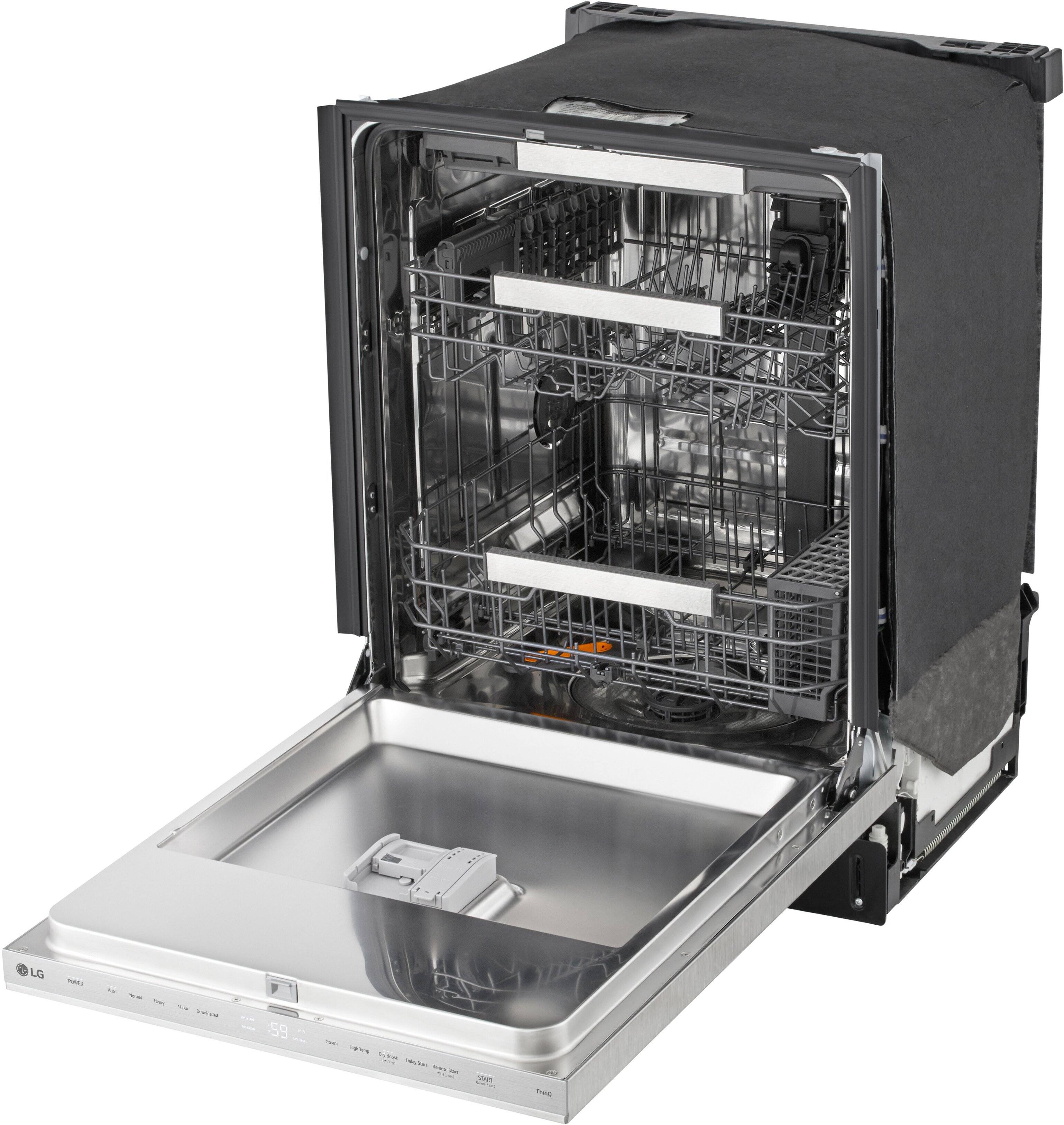 Alt View 16. LG - FlushFit 24" Top Control Smart Built-In Stainless Steel Tub Dishwasher with 3rd Rack, 1 Hour Wash & Dry Cycle and 44dBA - PrintProof Stainless Steel.