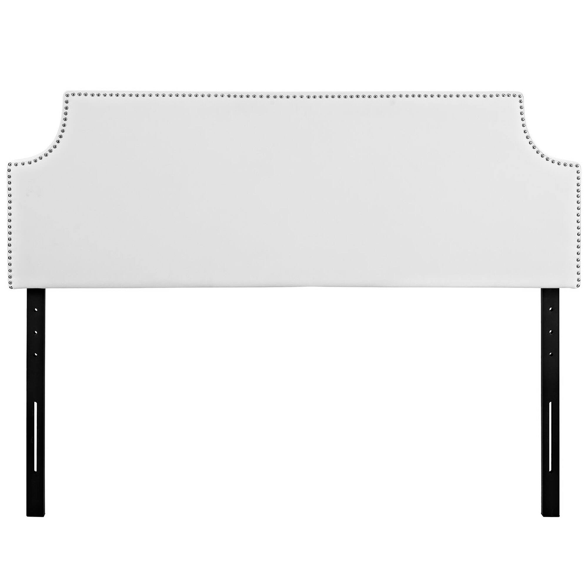 Angle. Modway - Laura Upholstered Vinyl Full Headboard by Modway - White.