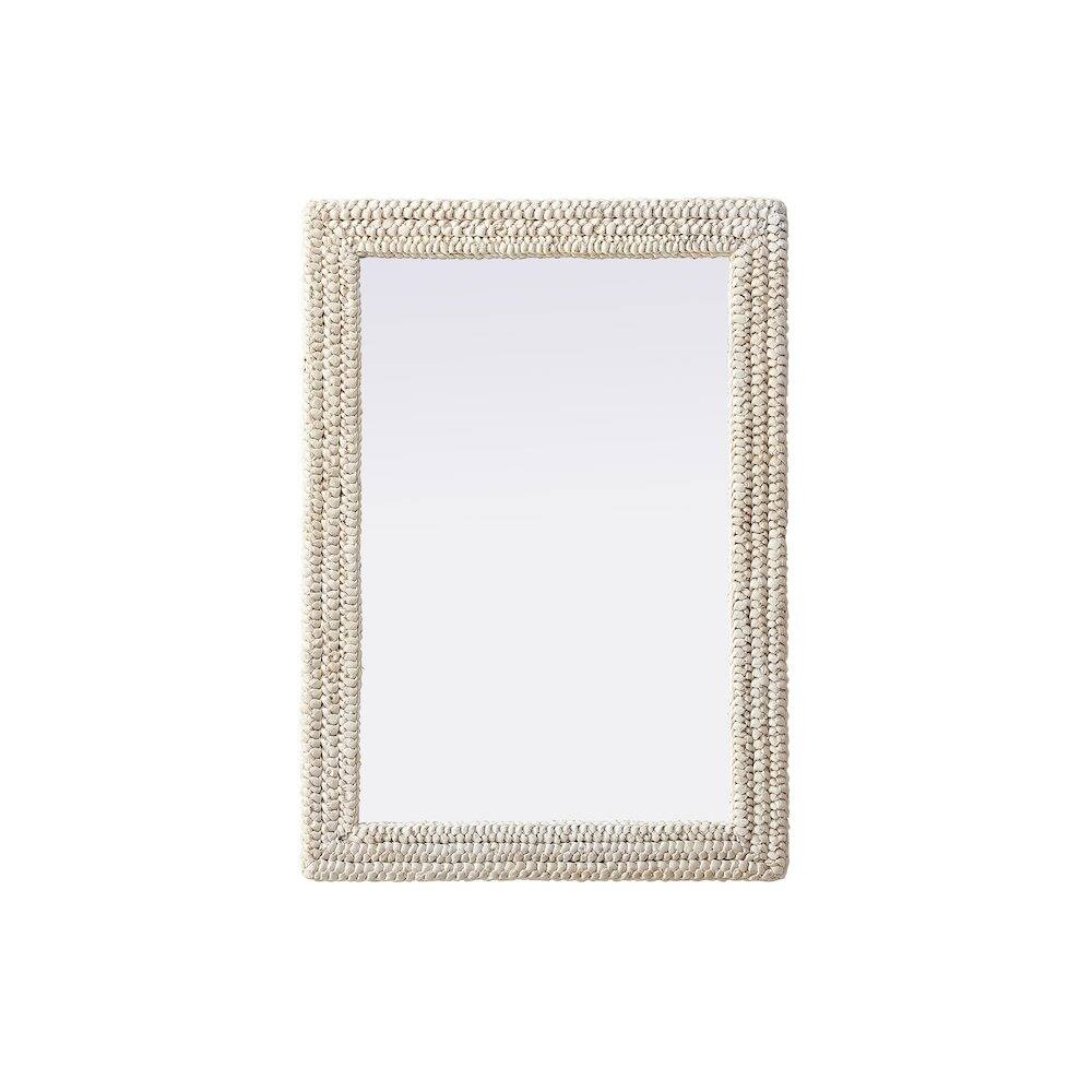 Alt View 8. Elegant Decor - Rectangle Cornhusk Mirror 30x42 in Linen White - Linen White.