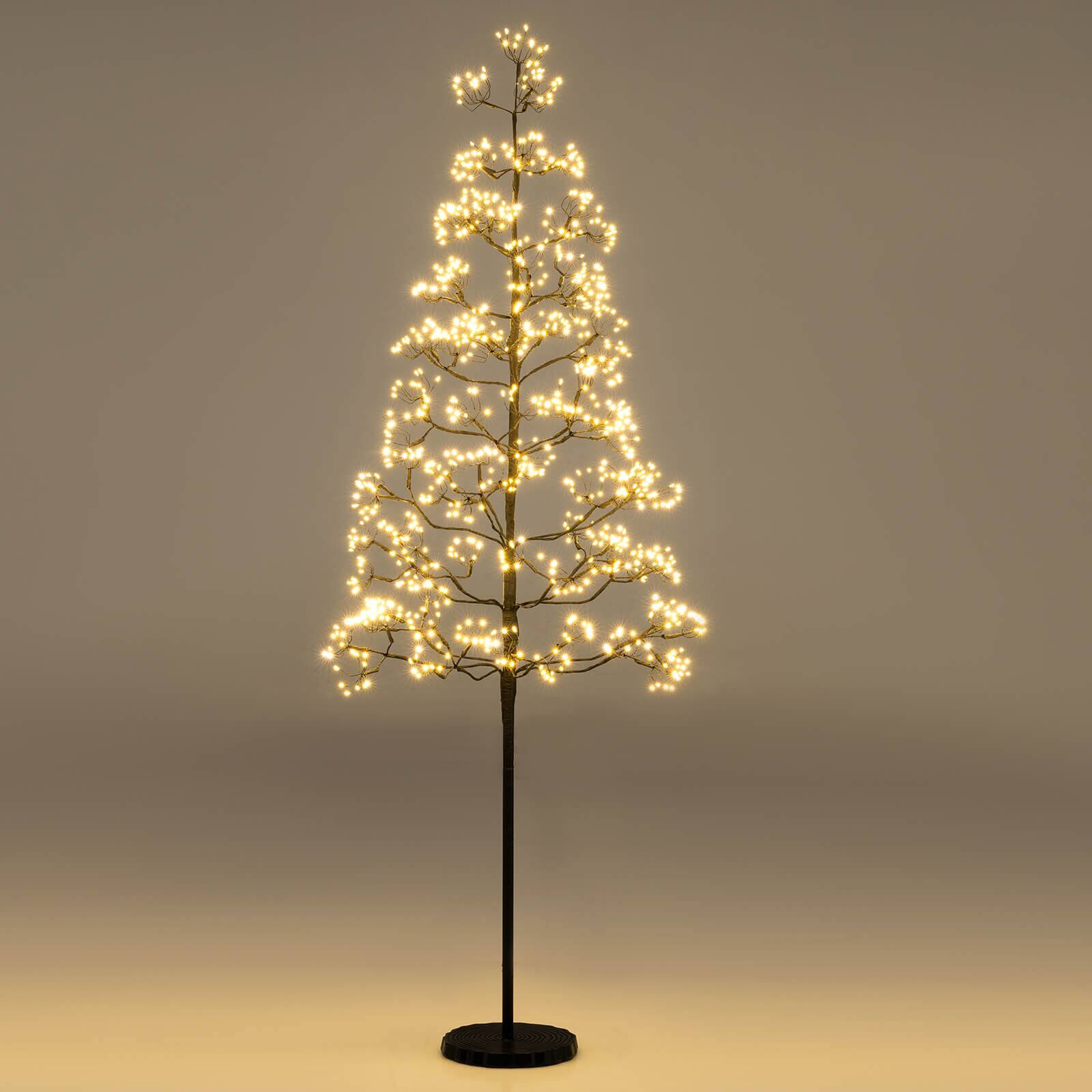 Costway - 5 FT Lighted Alpine Tree with 1000 White LED Lights, Weighted Base for Christmas - Black price history on PriceWatchPro