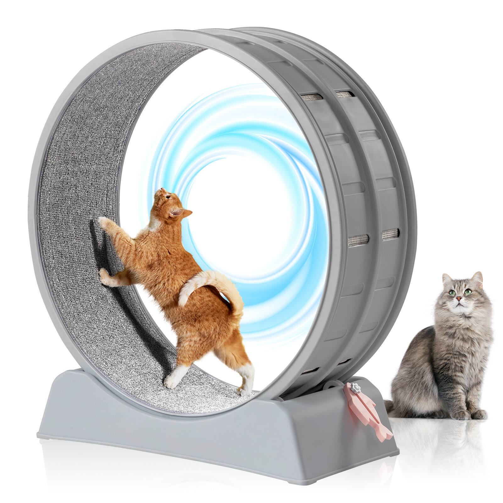 Alt View 1. Winado - 30in Cat Exercise Wheel Large Cat Treadmill Running Wheel for Indoor Cats - Gray.