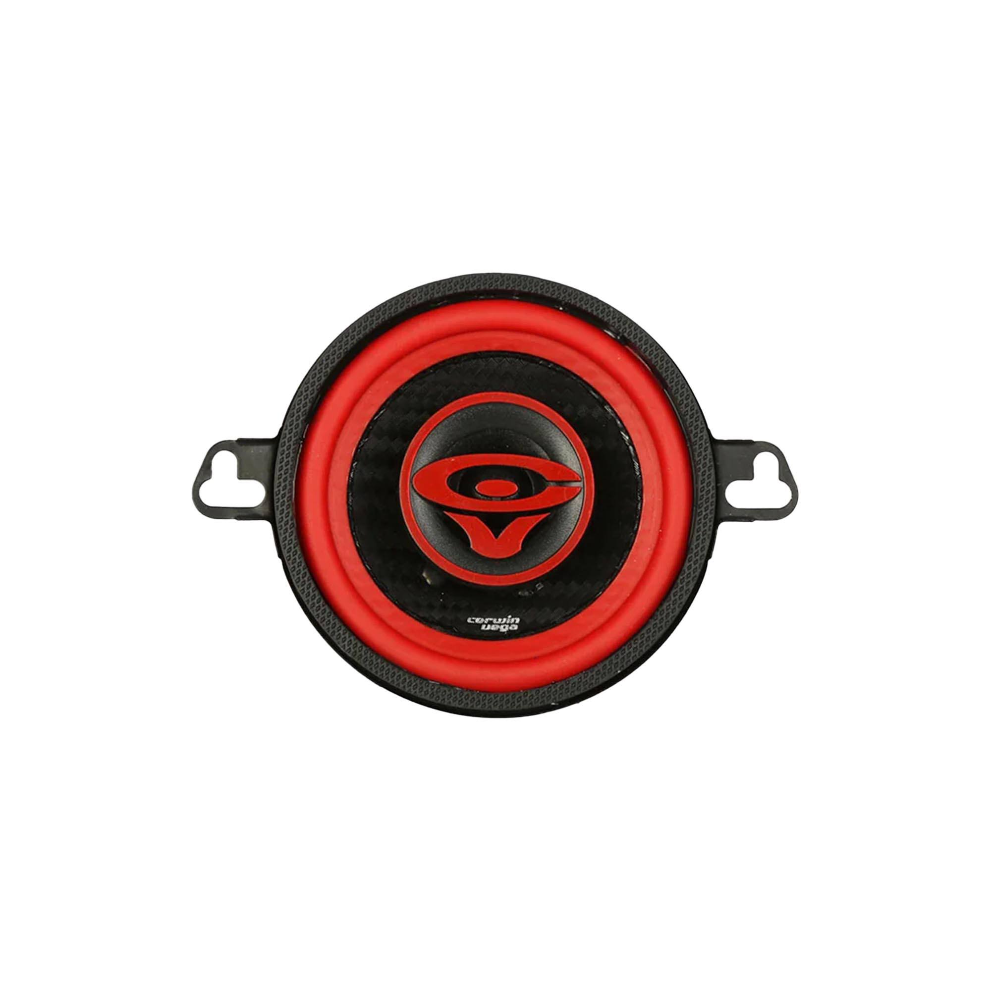 Alt View 1. Cerwin Vega - Cerwin Vega V3 Vega Series 3.5″ 2‑Way Coaxial Speaker – 60 W RMS, Hybrid CF/PP Cone, Silk Dome Tweeter, Rubber Surr... - Black/Gray.