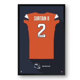 Sporticulture - Patrick Surtain Facsimile Signature Framed Jersey Art Print - Orange