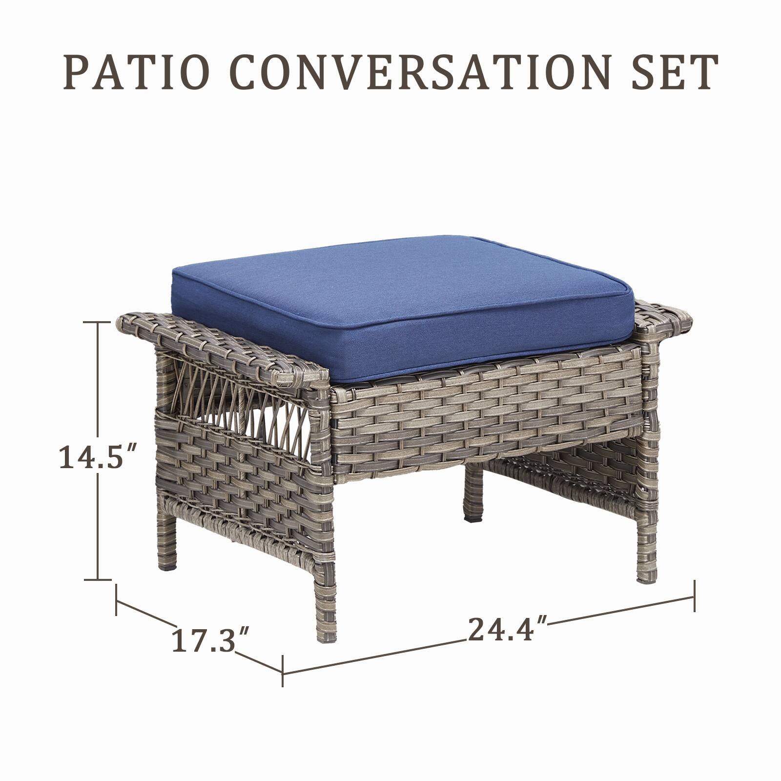 Patio Conversation Set

14.5"  
17.3"  
24.4"