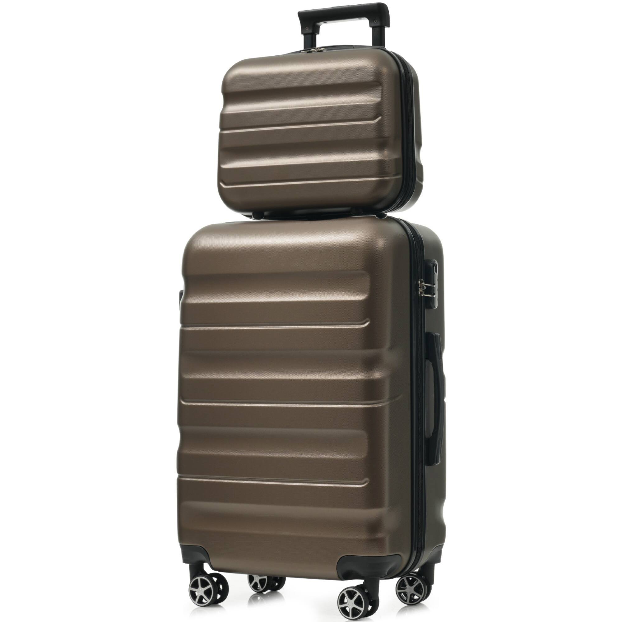 Alt View 4. ELEMENT ACE - 6-Piece Hardshell Spinner Luggage Set - Lightweight Durable Suitcases in Multiple Sizes for Family Travel - Brown.