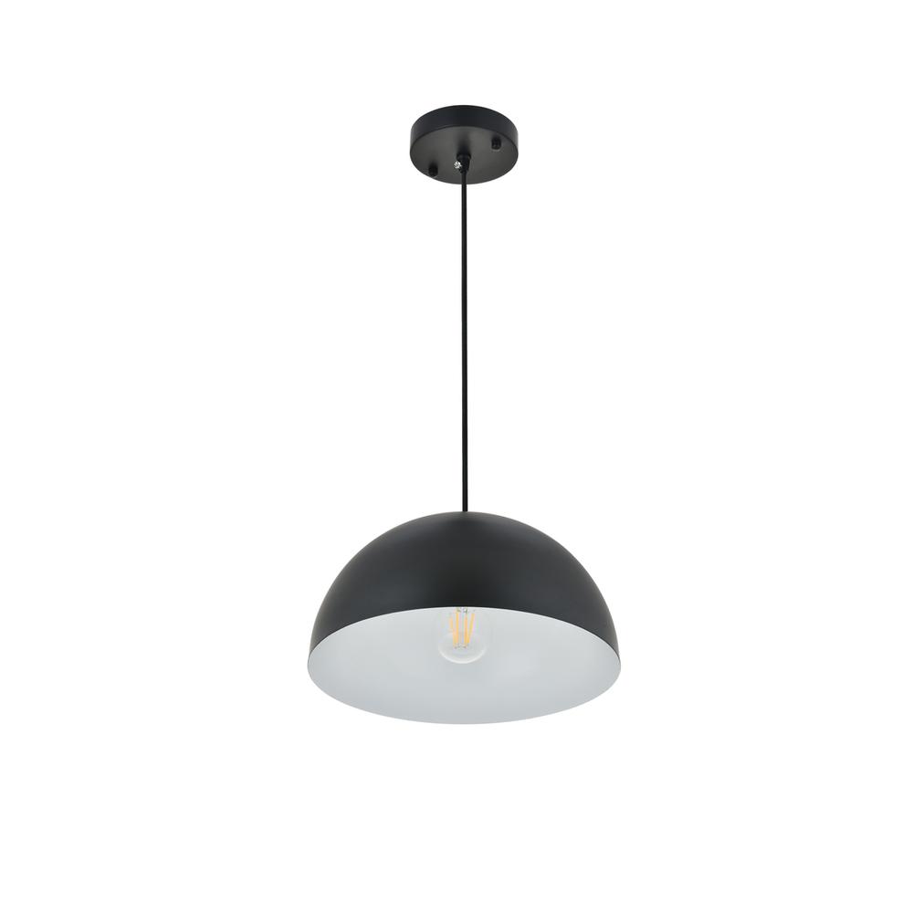 Alt View 4. Living District - Forte 1 light black Pendant - Black.