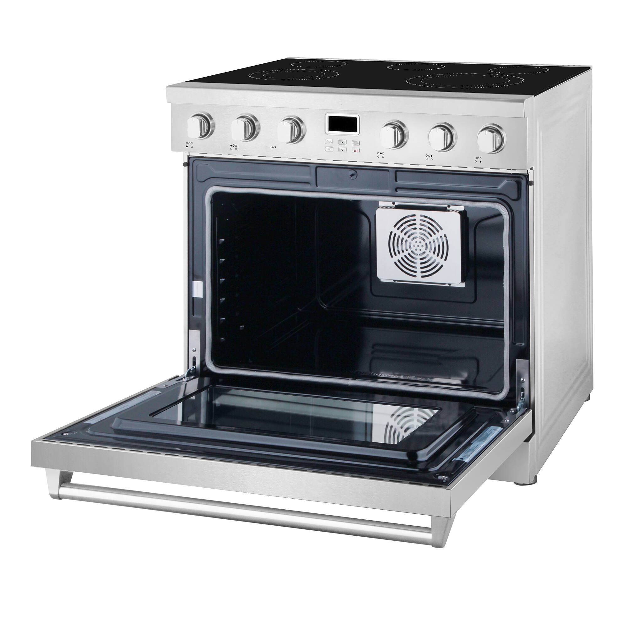 Alt View 10. Stellari - 36 in. Stellari 5 Element 6.3 cu. Ft. Freestanding Electric Range in Stainless Steel,With Dual Element,Convection Oven - Brushed Stainless Steel.