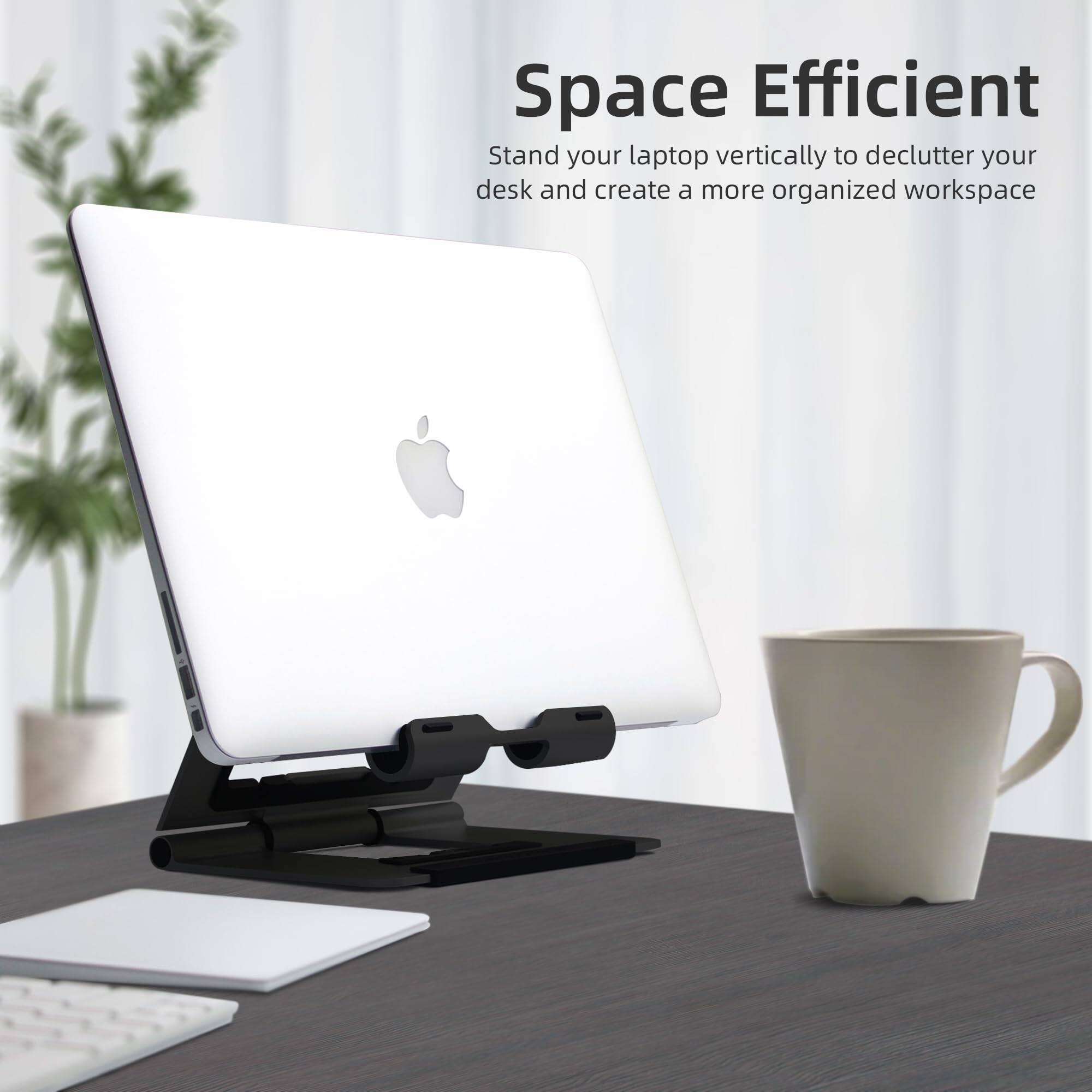 Space Efficient

Stand your laptop vertically to declutter your desk and create a more organized workspace.