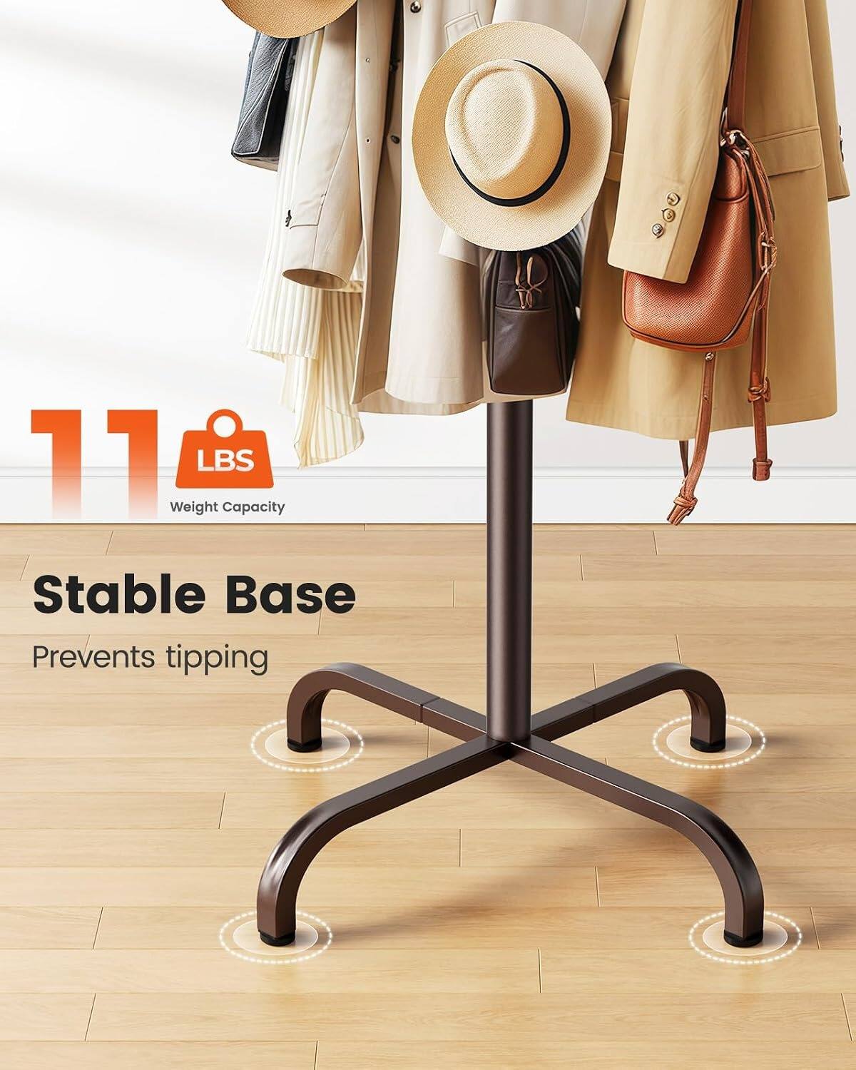 11 LBS Weight Capacity  
Stable Base  
Prevents tipping