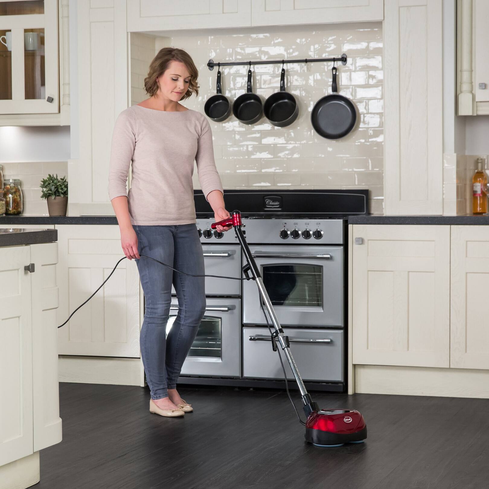Angle. Ewbank - Ewbank EP170 Complete Floor Cleaner, Washer, Scrubber, Scourer, and Polisher, 2200 rpm- 8 lb. - Red.