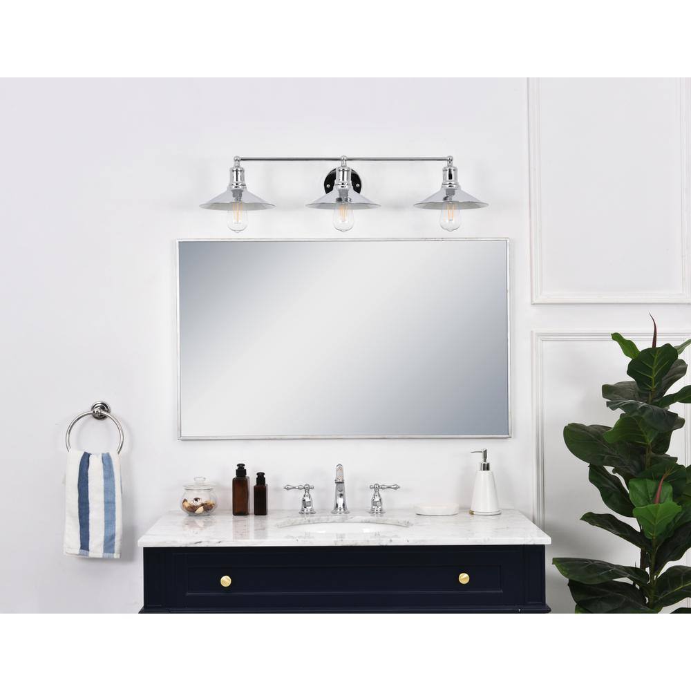 Angle. Living District - Etude 3 light chrome Wall Sconce - Chrome.