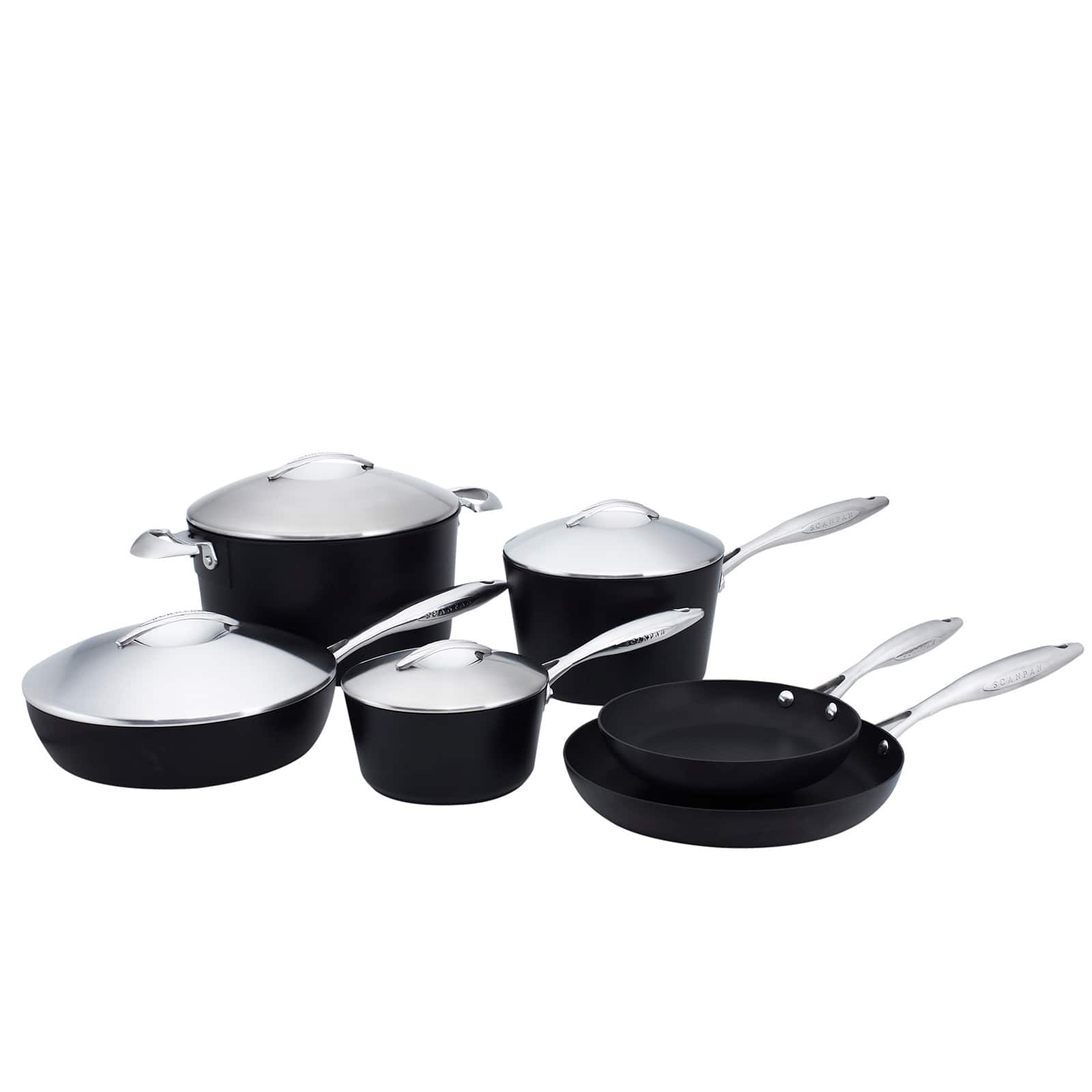 Scanpan - Professional 10 Piece Nonstick Cookware Set - Black