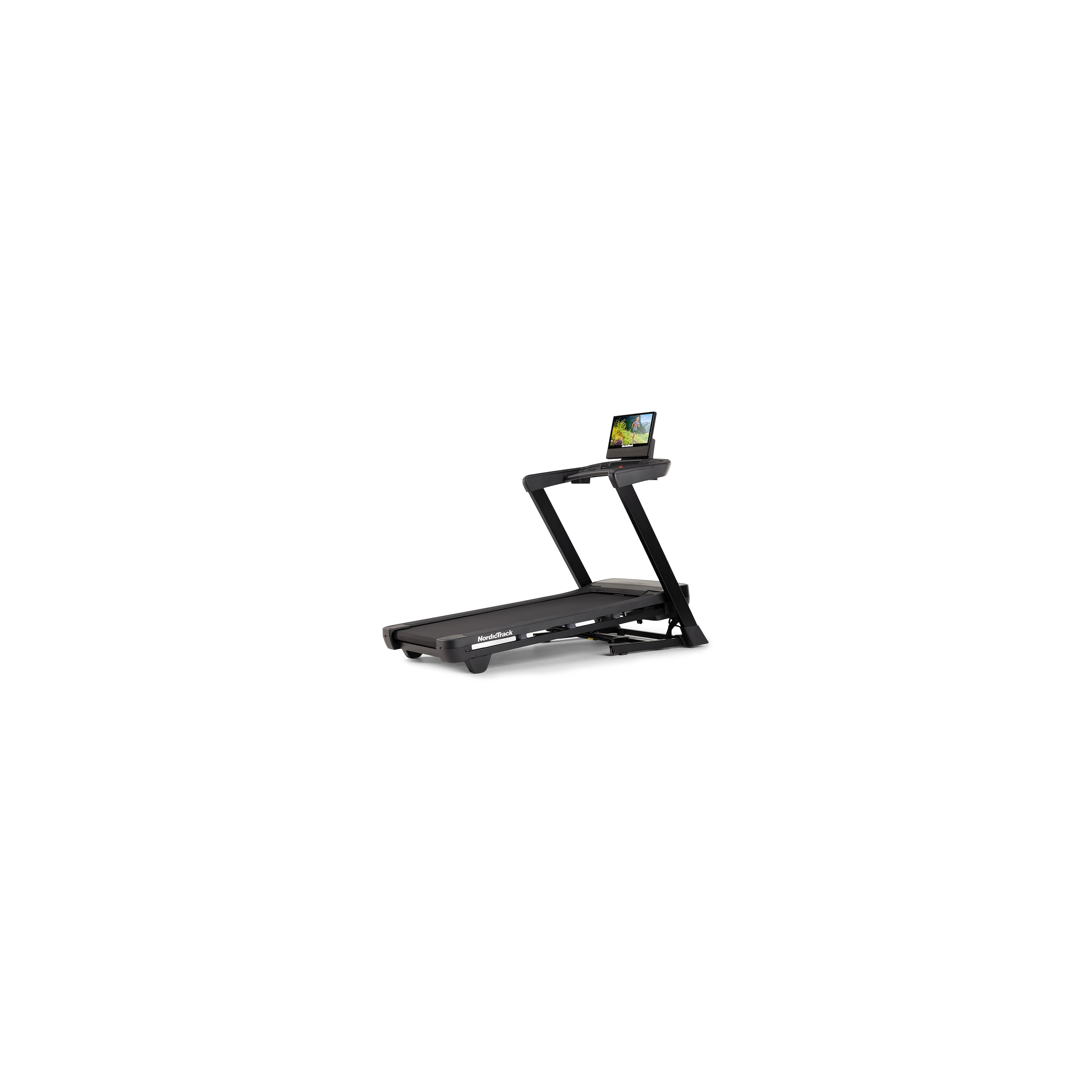 Front. NordicTrack - NordicTrack T Series 16: Folding Treadmill with Incline & Decline, 16" Smart HD Touchscreen, & Powered by iFIT - Black.