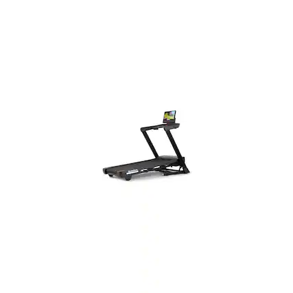 Front. NordicTrack - NordicTrack T Series 16: Folding Treadmill with Incline & Decline, 16" Smart HD Touchscreen, & Powered by iFIT - Black.