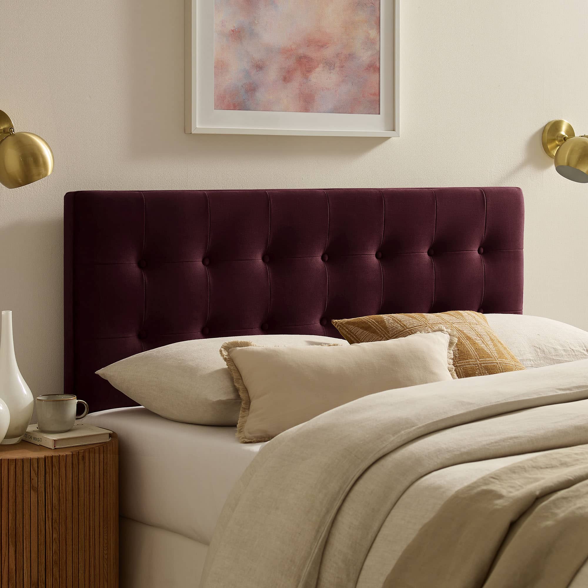 Modway - Emily Stain-Resistant Performance Velvet Full Size Headboard - Mulberry price history on PriceWatchPro