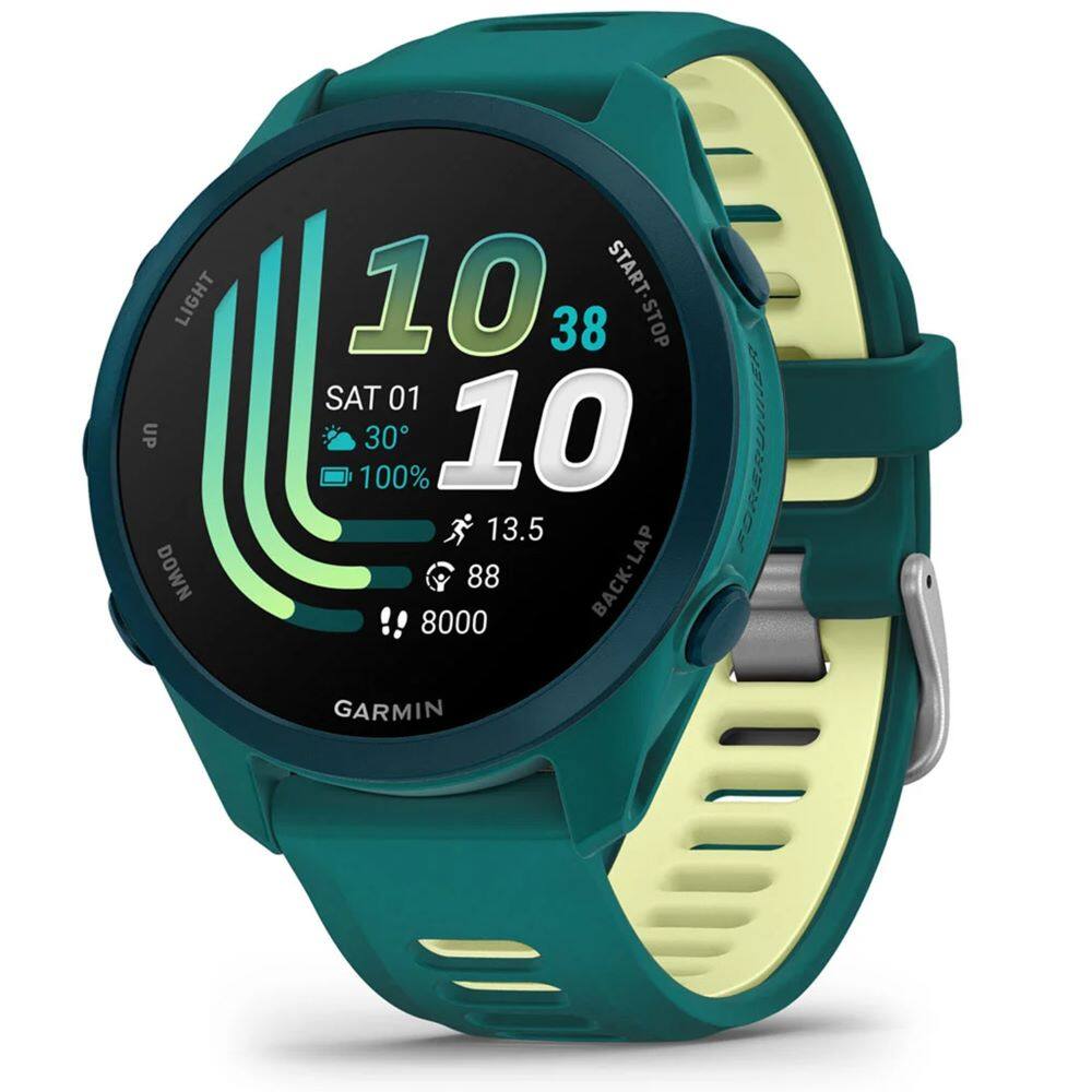 LIGHT UP DOWN 10 38 START-STOP SAT 01 30° 100% 13.5 88 BACK-LAP 8000 GARMIN