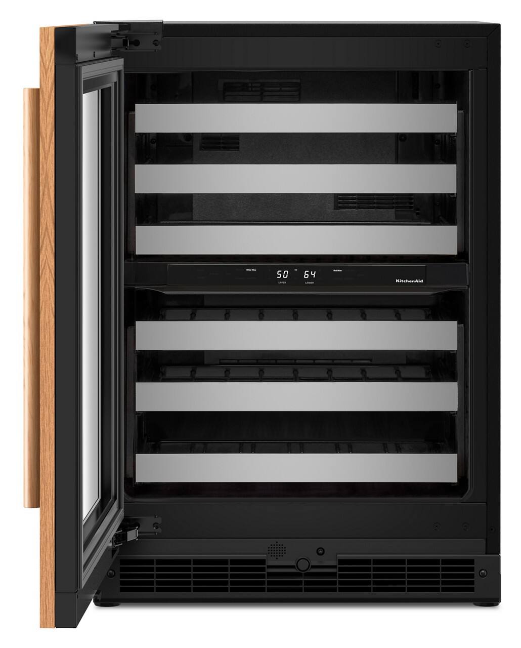 Back. KitchenAid - 46-Bottle Wine Cellar - Panel Ready.