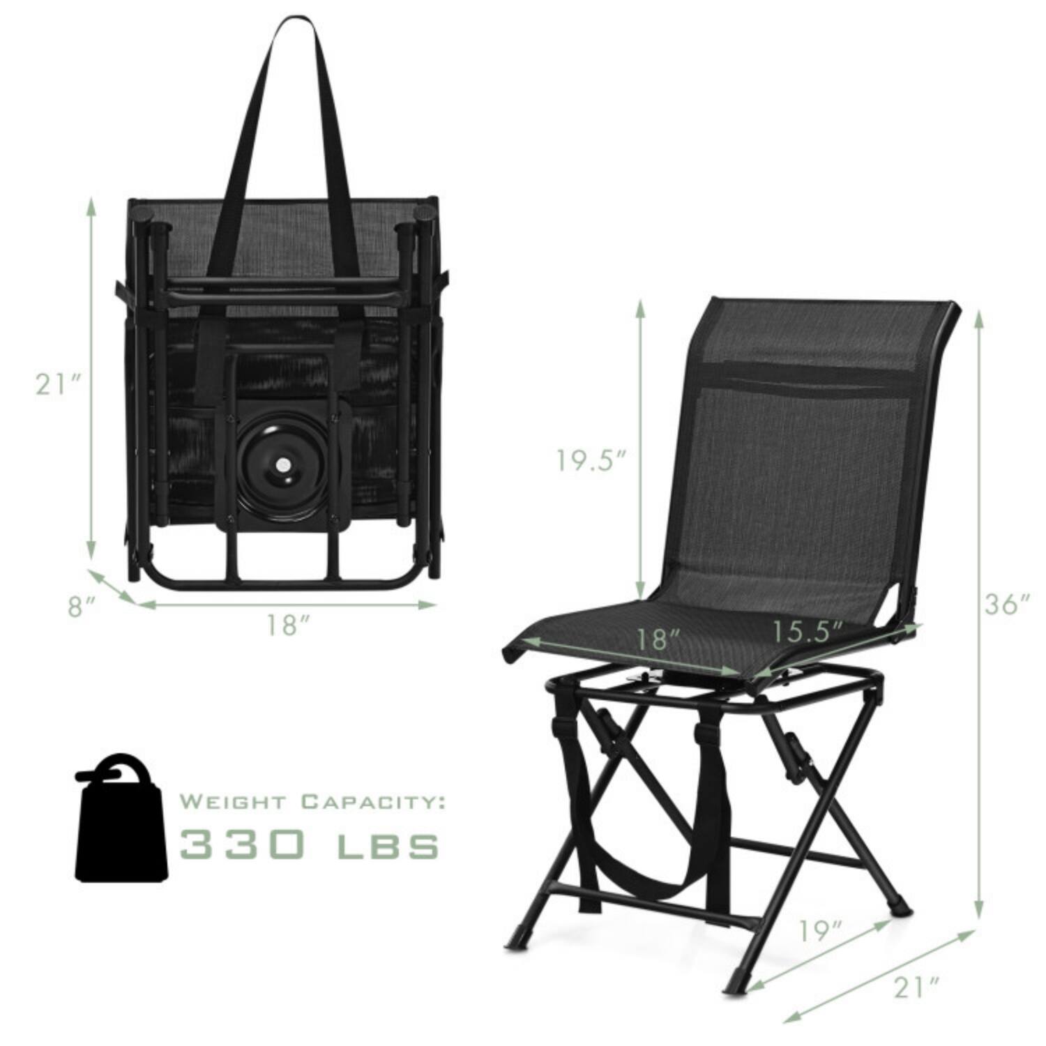 21" x 19.5" x 8" x 18" x 18" x 15.5" x 36"  
WEIGHT CAPACITY: 330 LBS