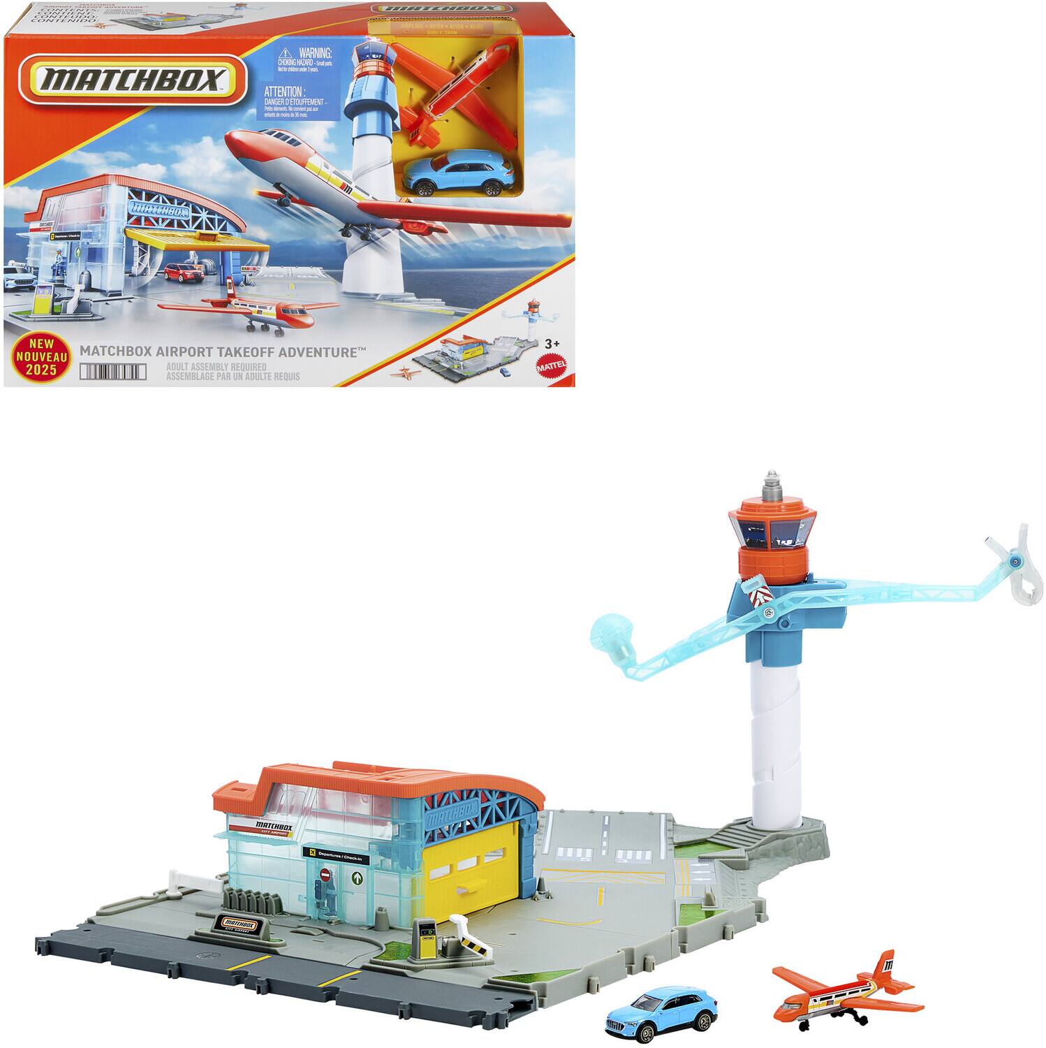 ATTENTION: DANGER
NEW MATCHBOX AIRPORT TAKEOFF ADVENTURE NOUVEAU 2025
ASSEMBLAGE PAR UN ADULTE REQUIS
3 MATTEL