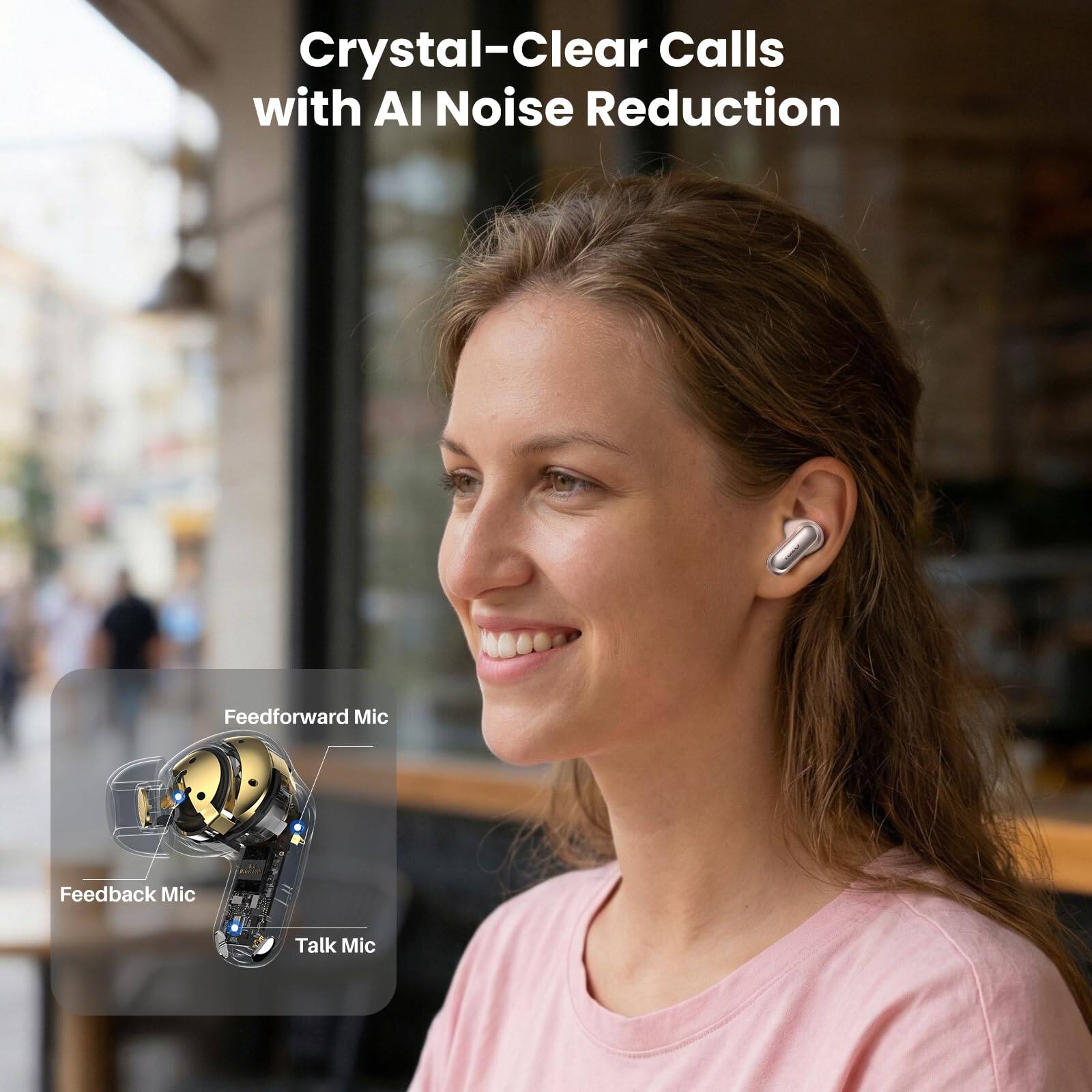 Crystal-Clear Calls with AI Noise Reduction

Feedforward Mic
Feedback Mic
Talk Mic