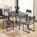 Alt View 11. Costway - 5 Piece Dining Table Set Industrial Rectangular Kitchen Table with 4 Chairs Grey - Grey.