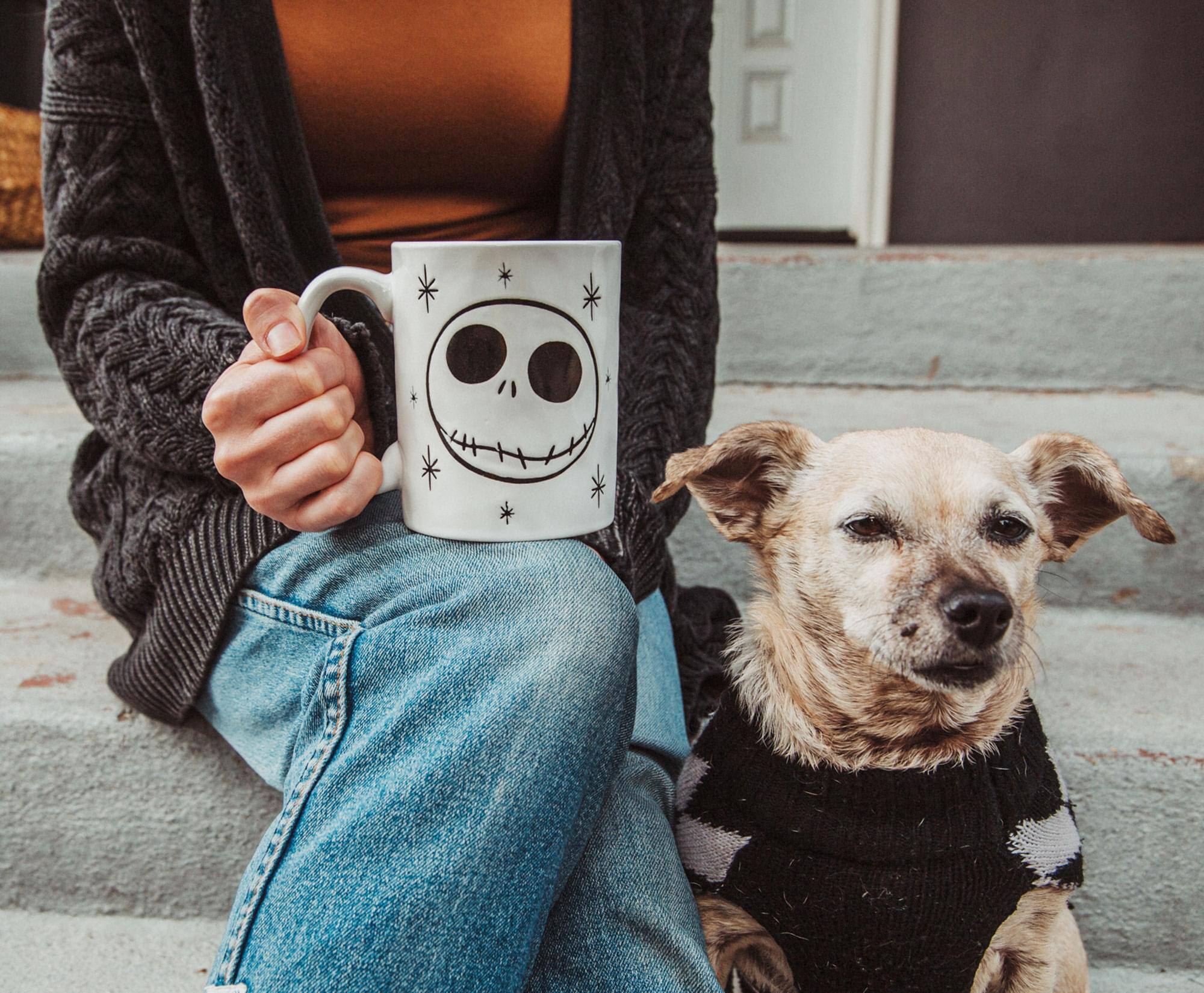 Alt View 1. Disney - Disney The Nightmare Before Christmas Jack Skellington Face Ceramic Mug - White.