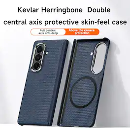 Dteck - for Samsung Galaxy Z Fold8 Ultra Magnetic Case,Shockproof Full Hinge Protection Mag Safe Slim Back Cover - Blue
