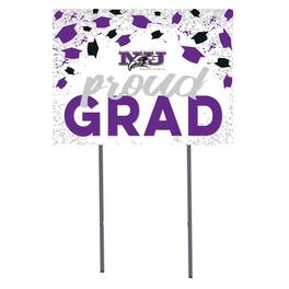 Jardine - Niagara Purple Eagles 18" x 24" Proud Grad Yard Sign - White