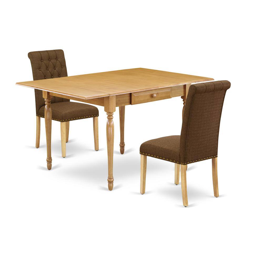Left. East West Furniture - Dining Room Set Oak - Brown.