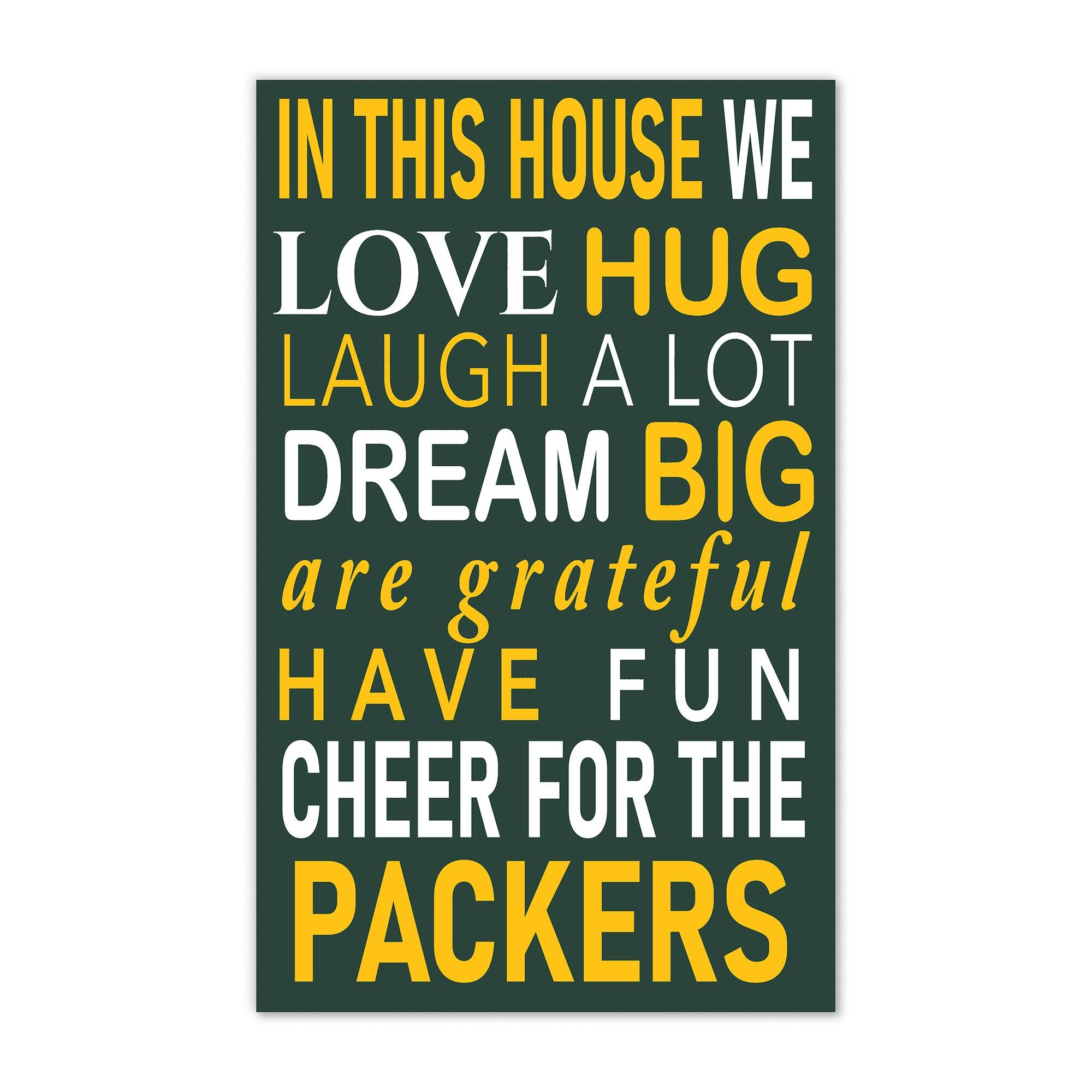 Green Bay Packers 11" x 19" Briteline In This House Sign