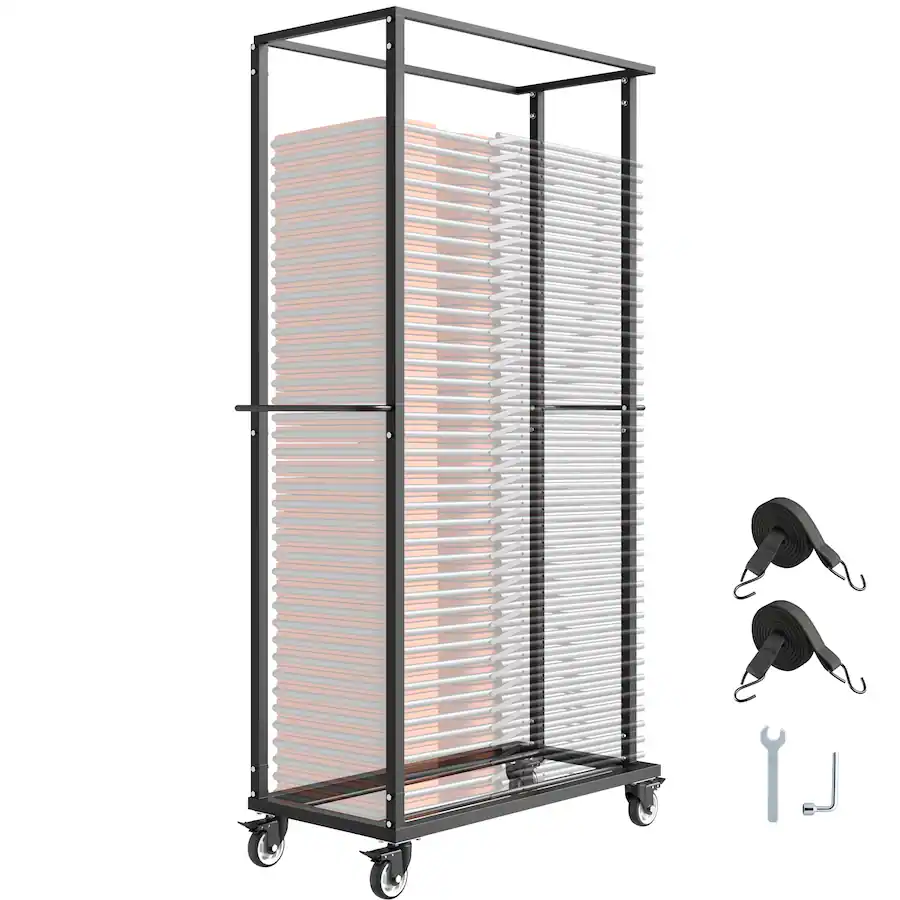 VEVOR Folding Chair Rack, 500 LBS Capacity, Heavy duty Chair Cart for ...