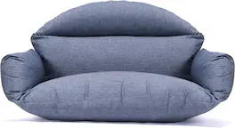 LeisureMod - 2-Person Swing Chair Cushion, Plush Oxford Fabric, Weather-Resistant Hanging Egg Chair Replacement - Charcoal