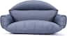 LeisureMod - 2-Person Swing Chair Cushion, Plush Oxford Fabric, Weather-Resistant Hanging Egg Chair Replacement - Charcoal