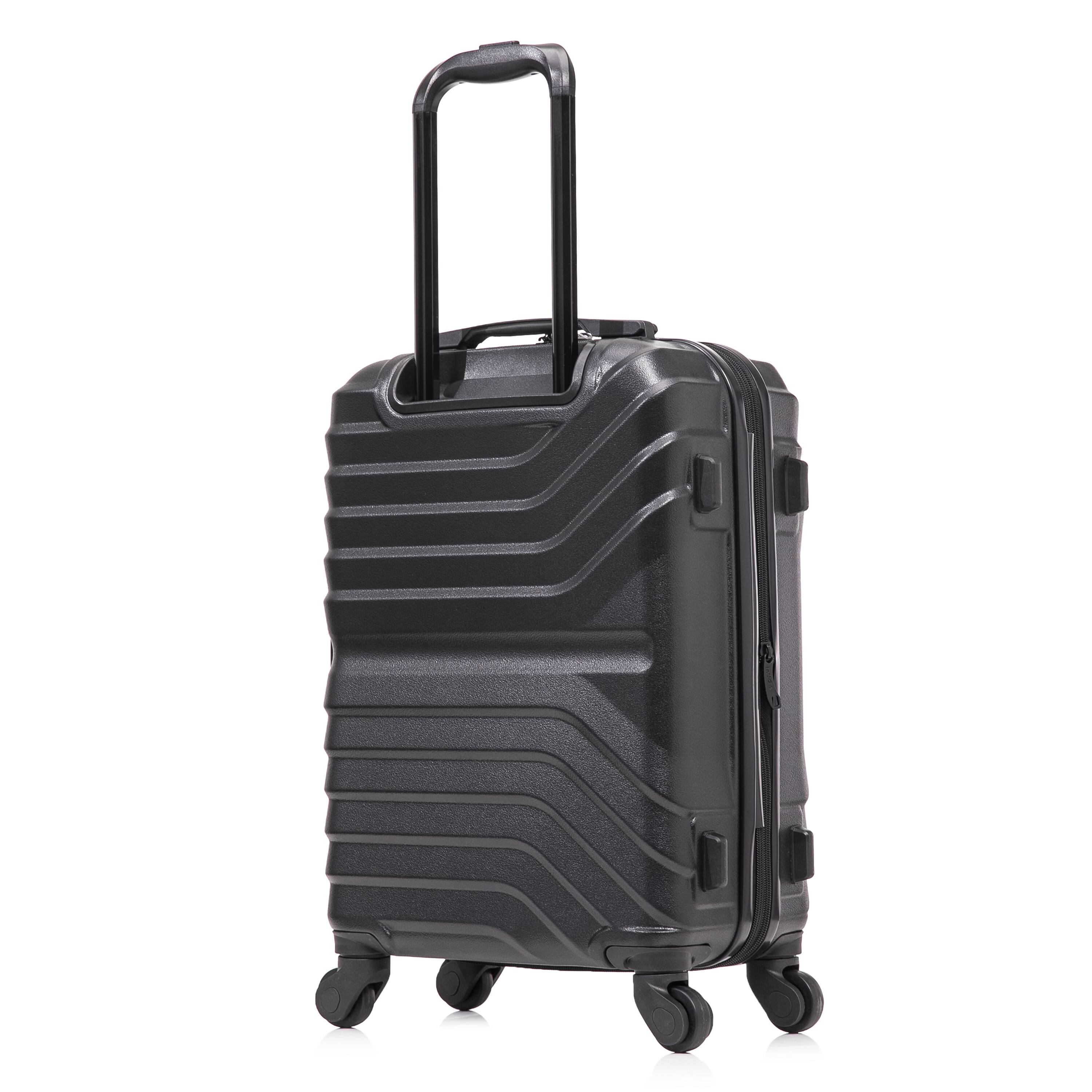 Alt View 1. InUSA - Aurum lightweight hardside spinner luggage 20" carry-on - BLACK.