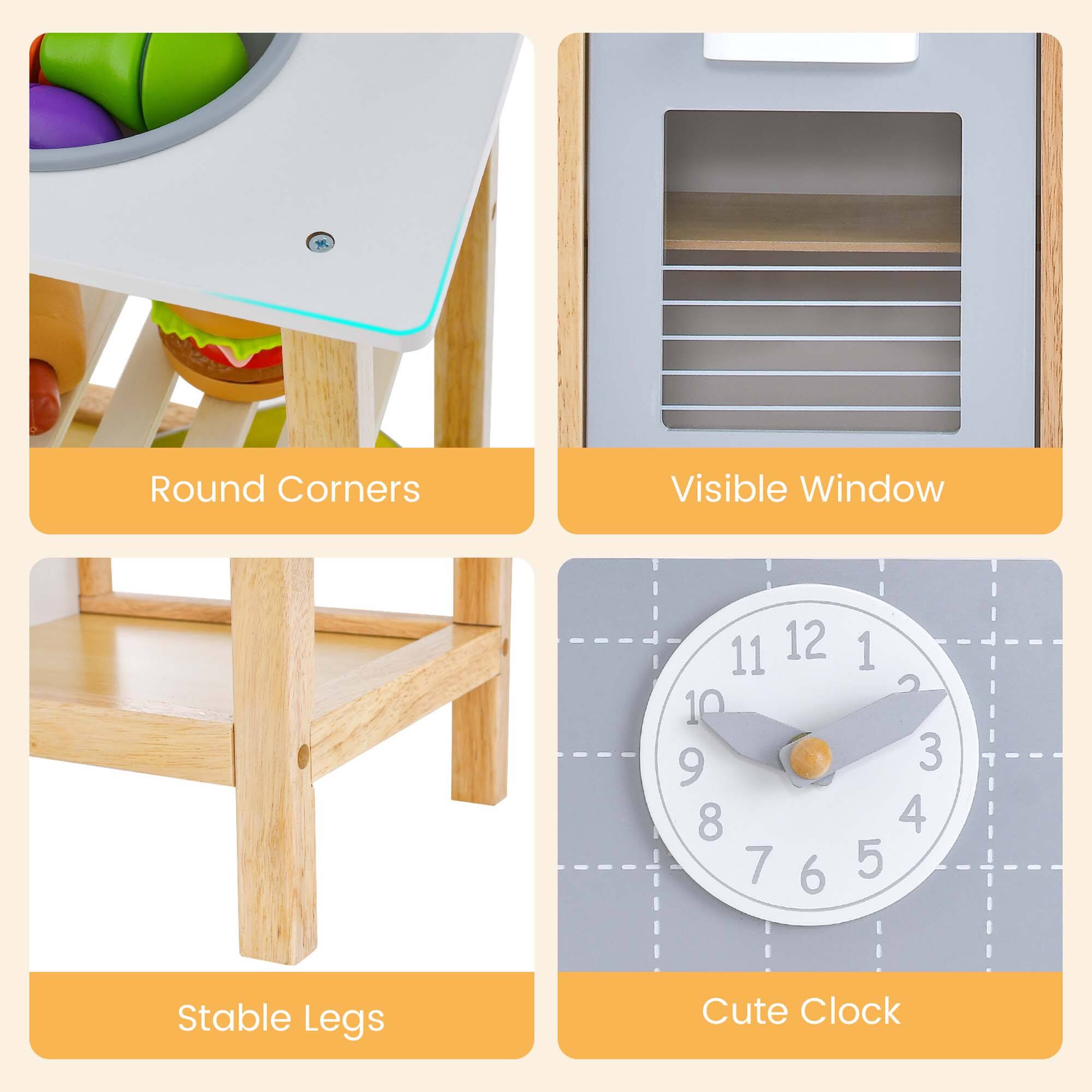 - Round Corners
- Visible Window
- Stable Legs
- Cute Clock