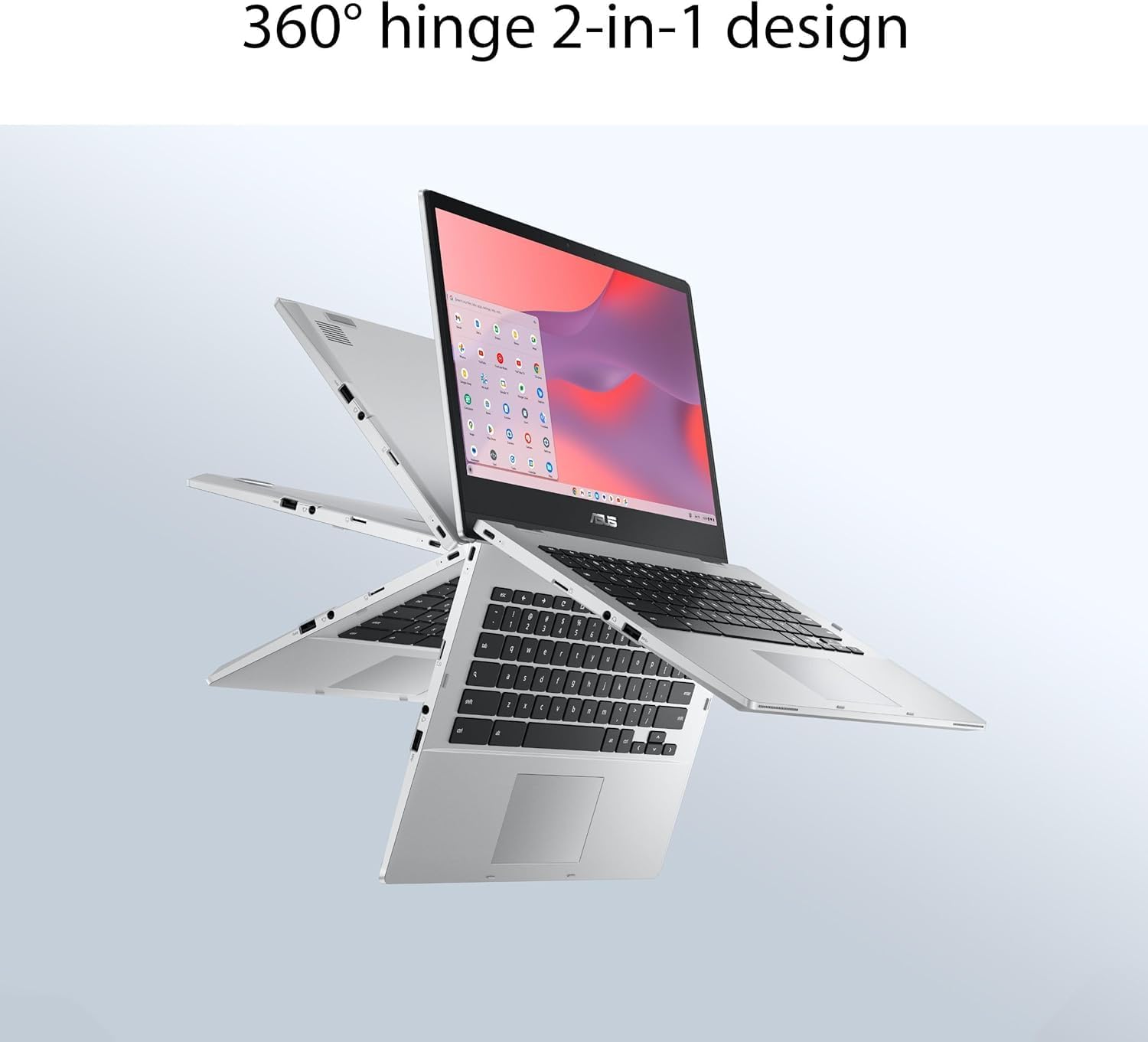 360° hinge 2-in-1 design