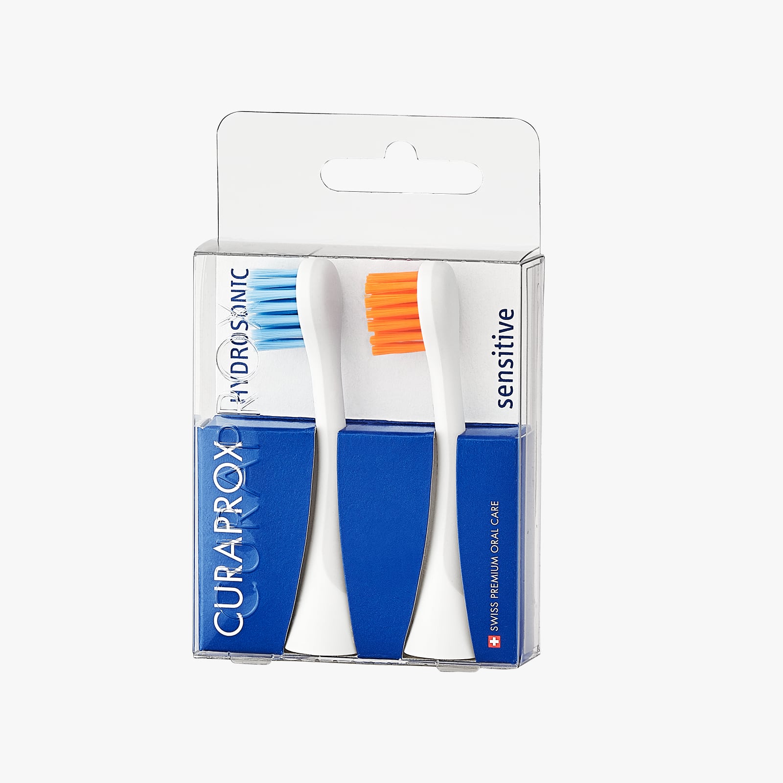 Curaprox - Brush Head Hydrosonic, Sensitive, 2 pcs - Blue/Orange