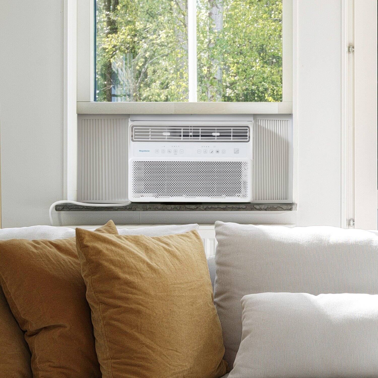 Alt View 7. Keystone - 18,000 BTU 1,000 Sq. Ft. 230V Window Mounted Inverter Air Conditioner - White.