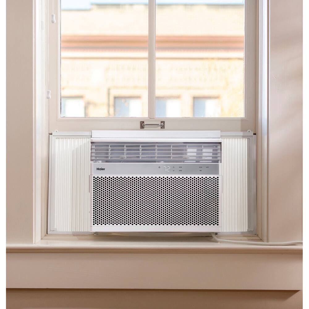 Alt View 3. Haier - 8,000 BTU Smart WiFi Window Air Conditioner (Refurbished) QHNG08AA - White.