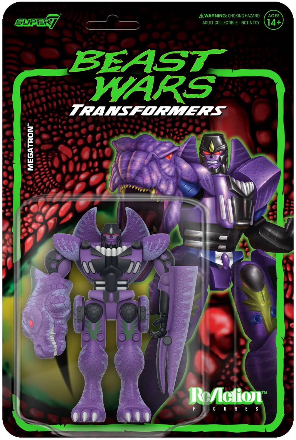 Super7 - Transformers - ReAction Wv 7 Beast Wars - Megatron - COLLECTABLES - Multicolor
