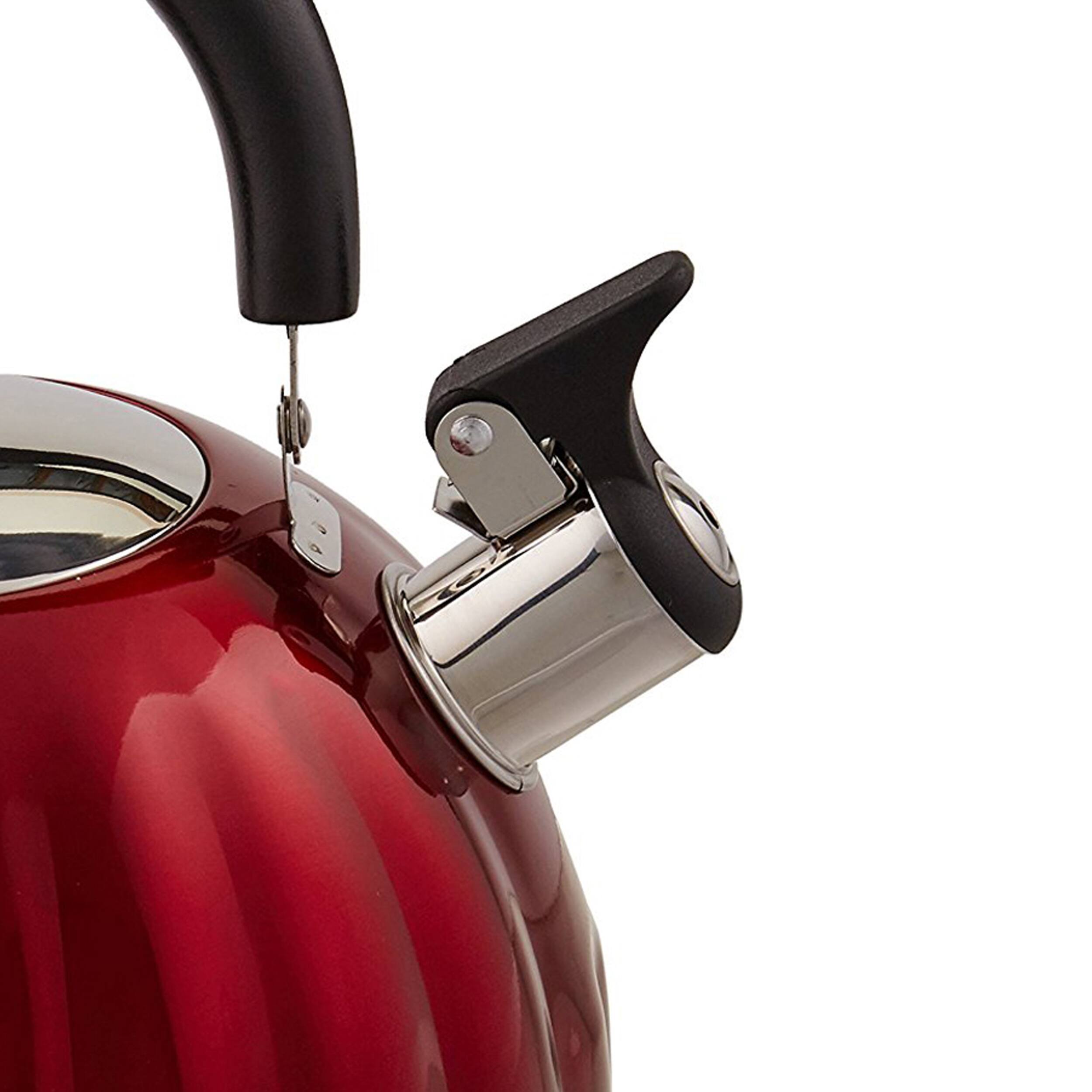 Alt View 3. Mr. Coffee - Mr. Coffee Twining 2.1 Quart Pumpkin Tea Kettle in Red - Red.