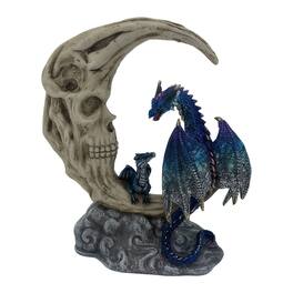 FC Design - 6.75"H Dragon on Skeleton Moon Figurine Statue Office/Computer Desk Tabletop Medieval Gaming Home Decor Gift - Multi-Color