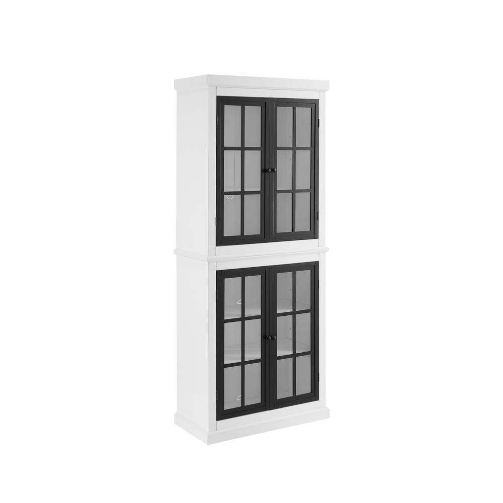 Alt View 9. Crosley Furniture - Cecily Tall Kitchen Storage Pantry - 2 Stackable Pantries - White.