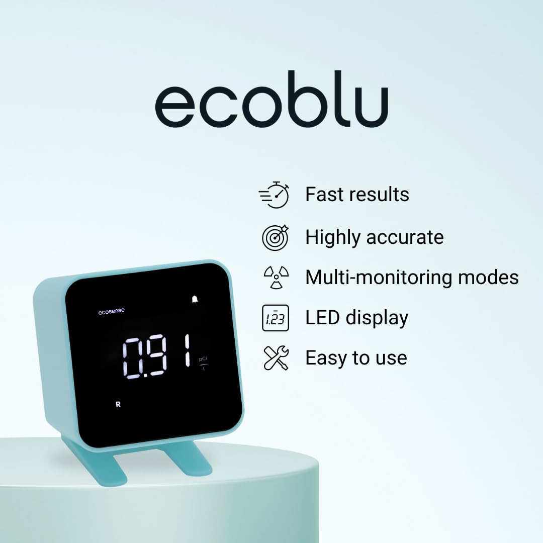 ecoblu Fast results Highly accurate ecosense 0.91 PC Multi-monitoring modes 1.23 LED display Easy to use
