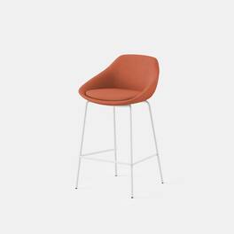 Branch Furniture - Branch Bistro Counter Stool – Durable, Stylish Seating with Ergonomic Comfort for Kitchens and Bars - Burnt Orange / White
