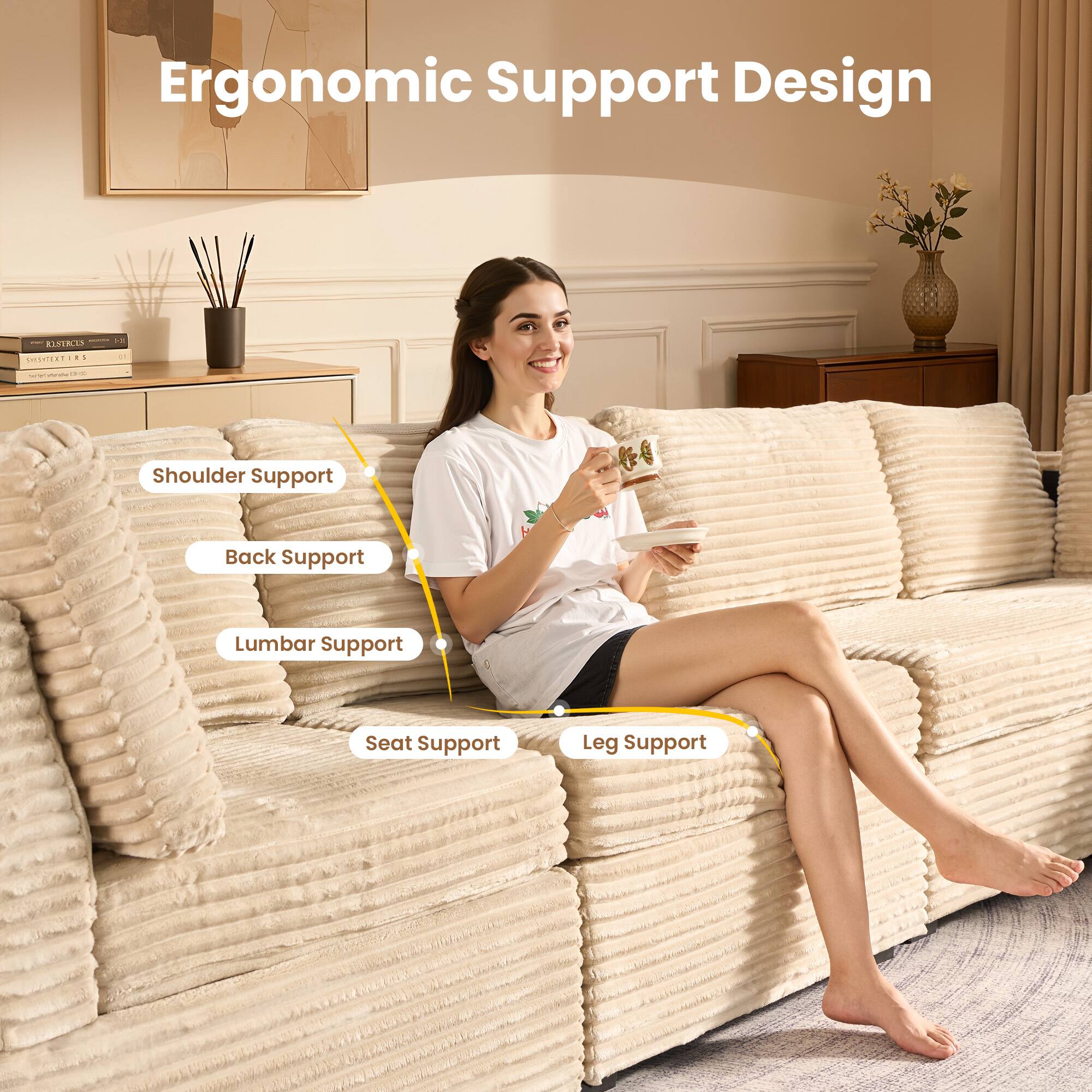 Ovios Modular Sectional Sofa - Thumbnail 3