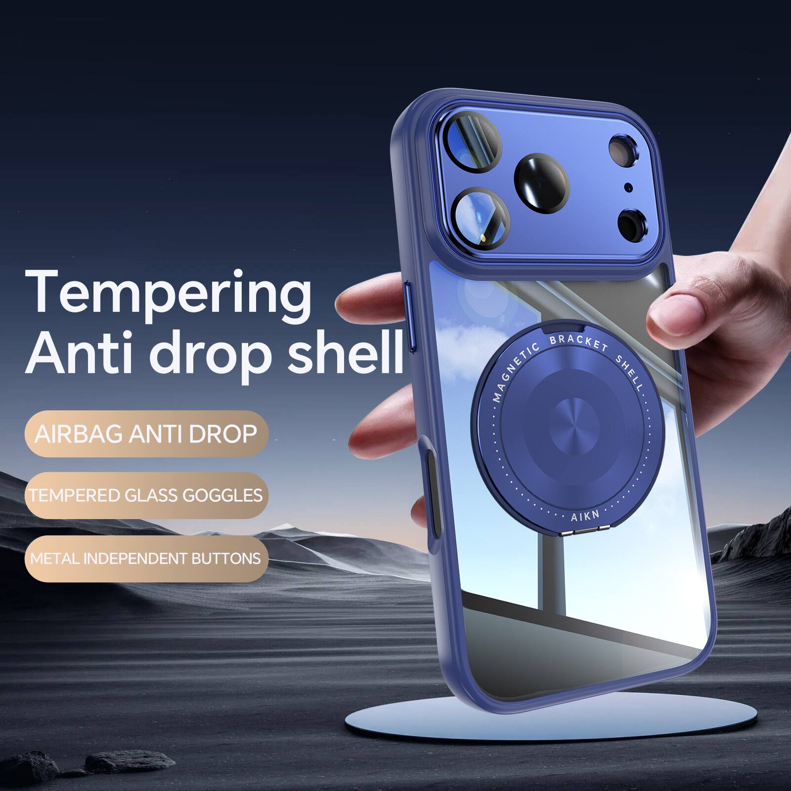 Tempering Anti drop shell  
AIRBAG ANTI DROP  
BRACKET MAGNETIC SHELL  
TEMPERED GLASS GOGGLES  
AIKN  
METAL INDEPENDENT BUTTONS