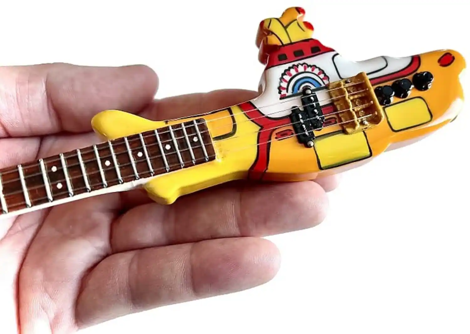 The Beatles - Axe Heaven Yellow Submarine Mini Bass Guitar AH-135 - Collectibles - Multicolor