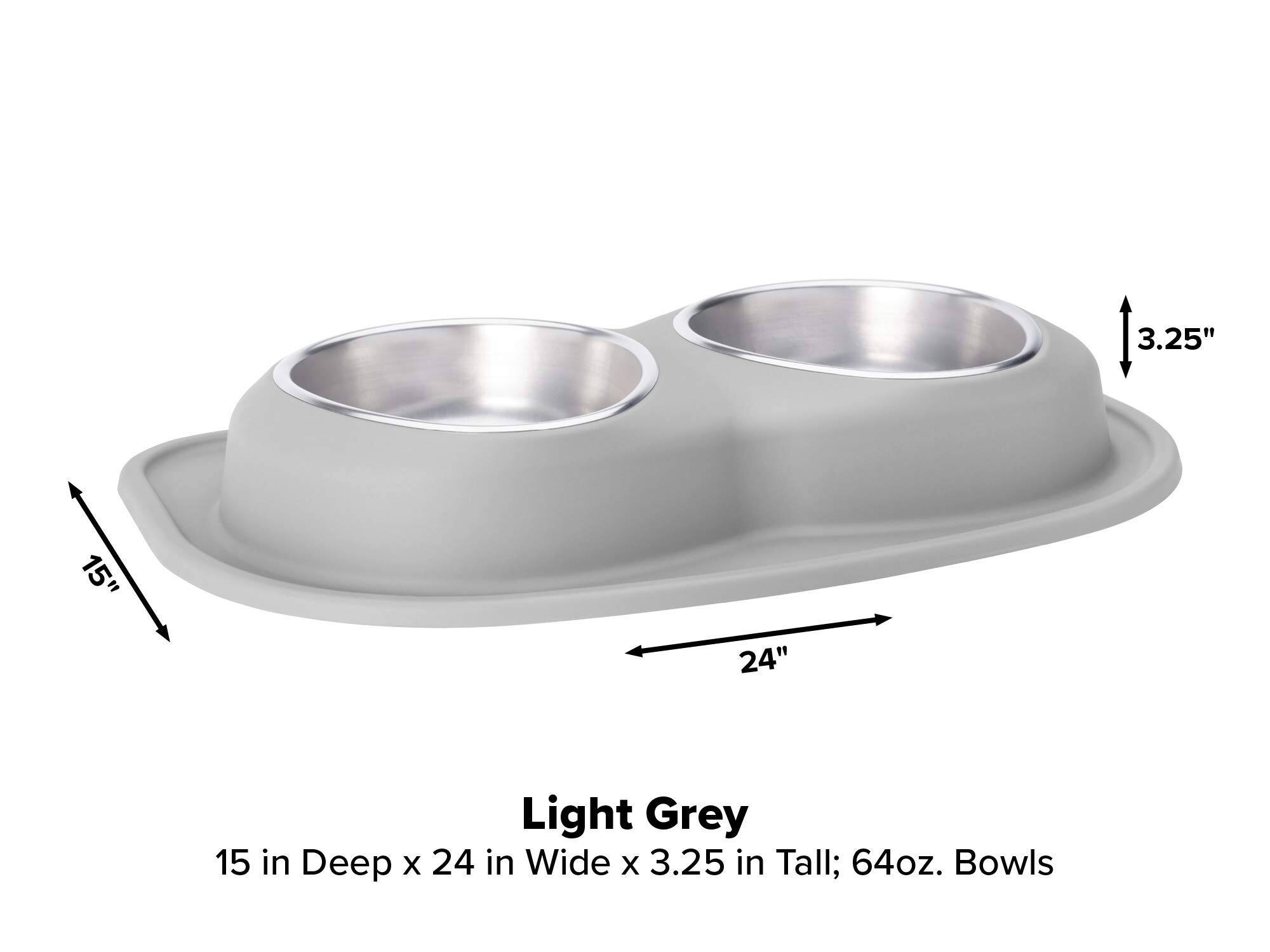 3.25"  
15"  
24"  
Light Grey 15 in Deep x 24 in Wide x 3.25 in Tall; 64oz. Bowls