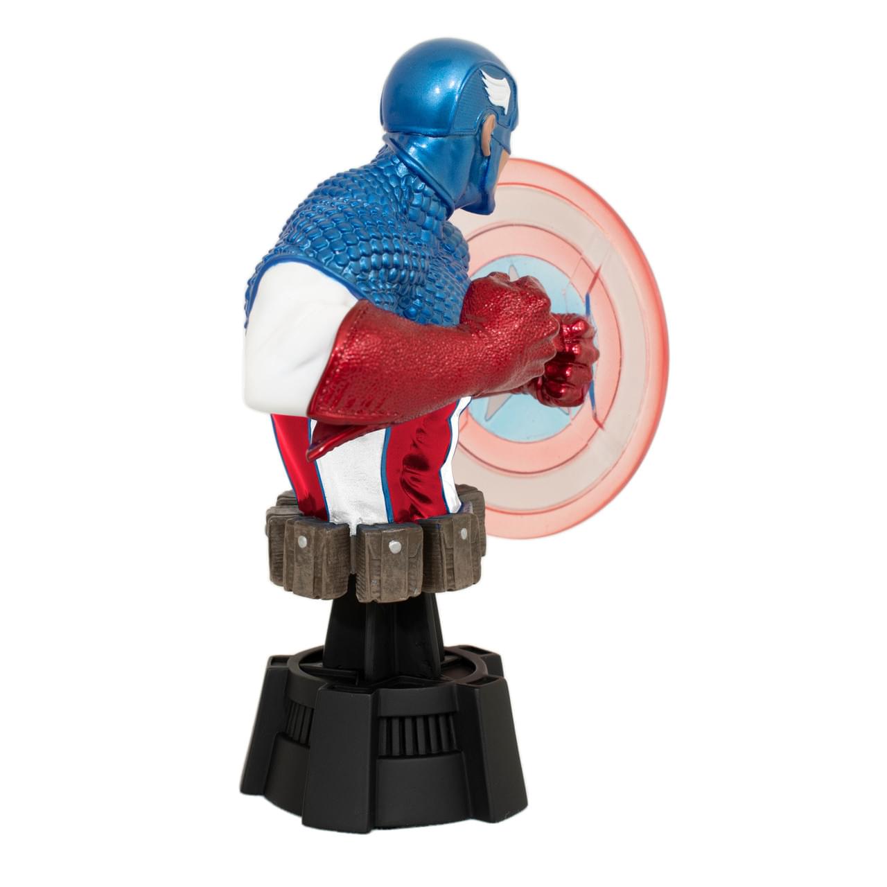 Alt View 1. Marvel - Marvel Exclusive Captain America Holo Shield Bust - Blue.